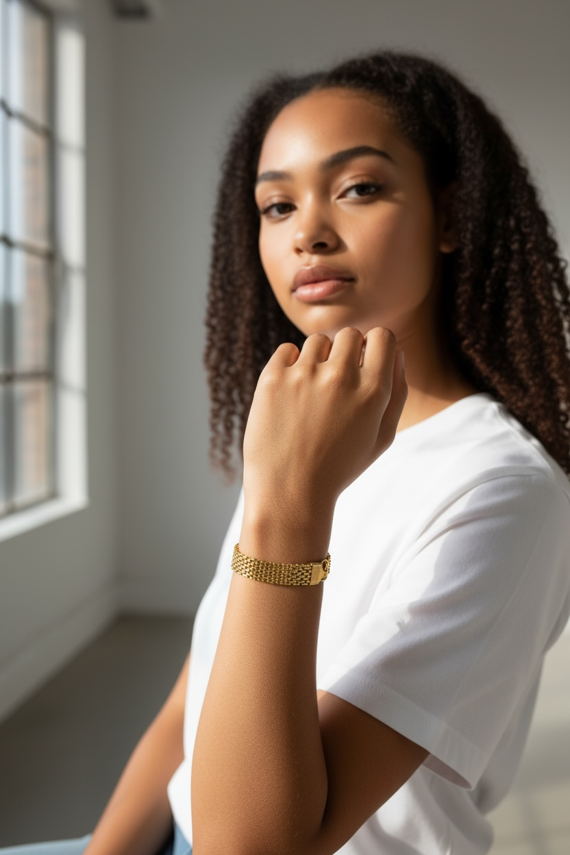 Gold Mesh Bracelet