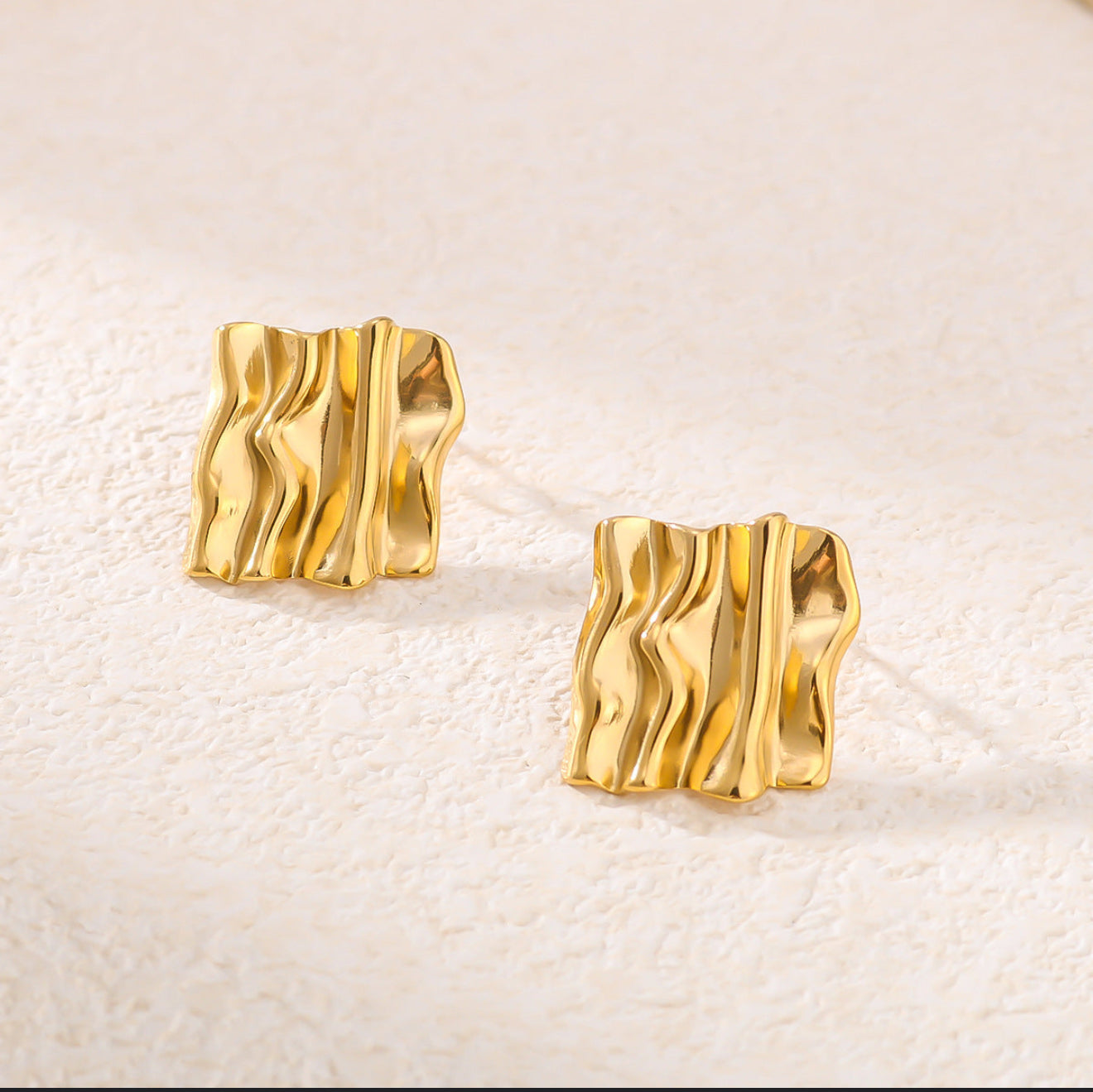 Square Ripple Earrings