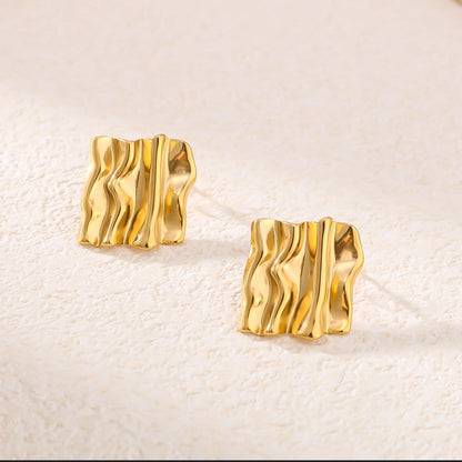 Square Ripple Earrings