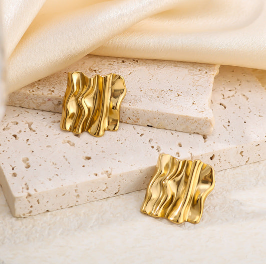 Square Ripple Earrings