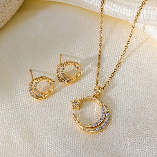 Moonlight Necklace + Earrings