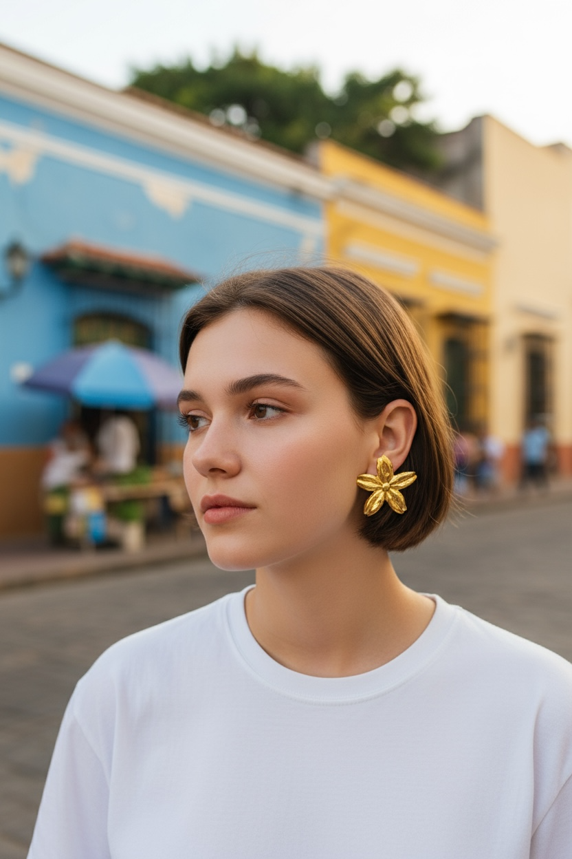 Golden Bloom Studs