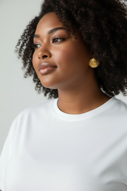 Golden Seashell Earrings